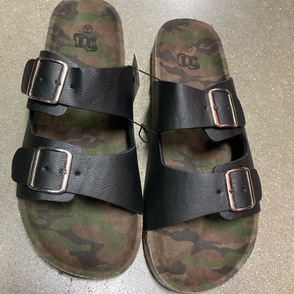 Revolution Leather Strap Slide Sandals